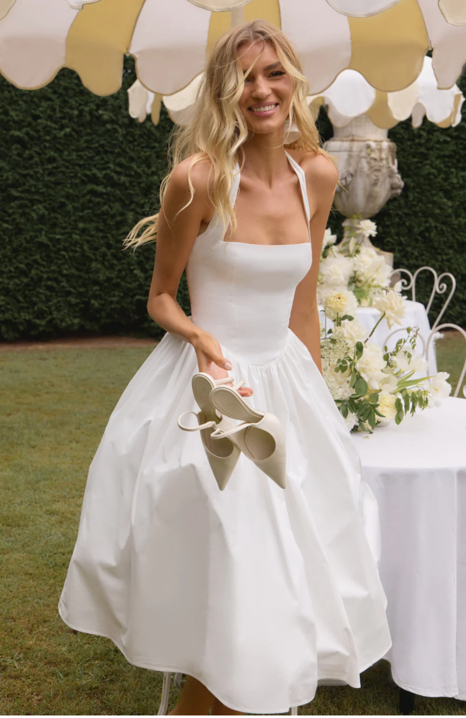 Amelie Midi Dress - Ivory
