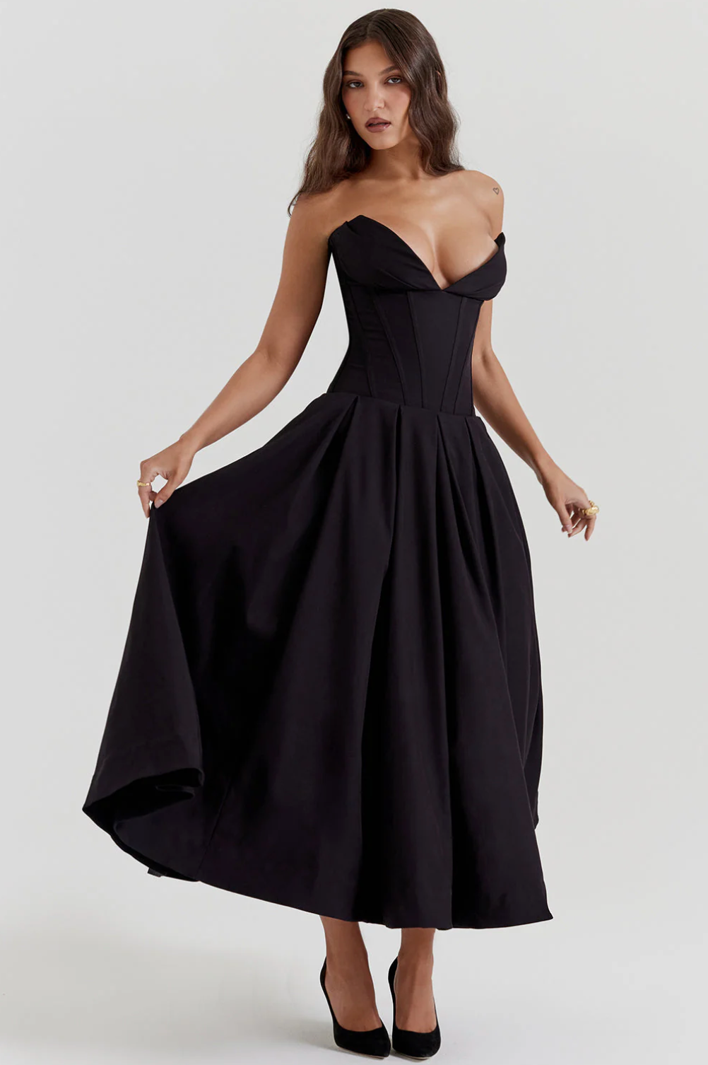 Caroline Strapless Midi Dress